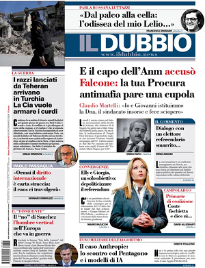 Prima pagina Il Dubbio di oggi - Quotidiano nazionale
