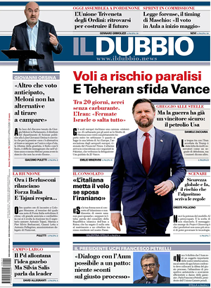 Prima pagina Il Dubbio di oggi - Quotidiano nazionale