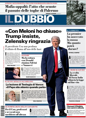 Prima pagina Il Dubbio di oggi - Quotidiano nazionale