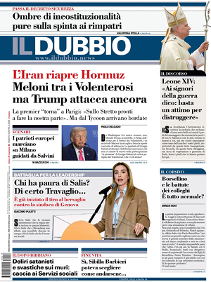 Prima pagina Il Dubbio di oggi - Quotidiano nazionale