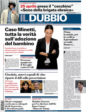 Prima pagina Il Dubbio di oggi - Quotidiano nazionale
