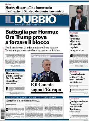 Prima pagina Il Dubbio di oggi - Quotidiano nazionale