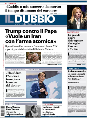 Prima pagina Il Dubbio di oggi - Quotidiano nazionale