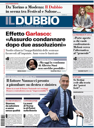 Prima pagina Il Dubbio di oggi - Quotidiano nazionale