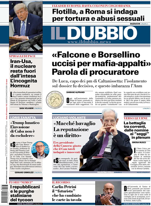 Prima pagina Il Dubbio di oggi - Quotidiano nazionale
