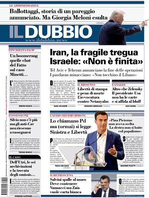 Il Dubbio prima pagina