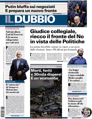 Il Dubbio prima pagina
