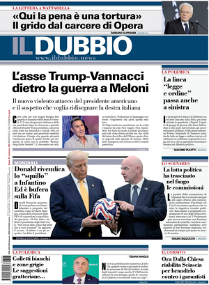 Prima pagina Il Dubbio di oggi - Quotidiano nazionale