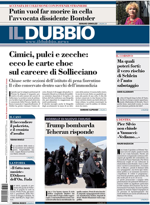 Prima pagina Il Dubbio di oggi - Quotidiano nazionale