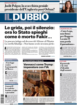 Il Dubbio front page