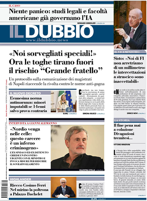 Prima pagina Il Dubbio di oggi - Quotidiano nazionale