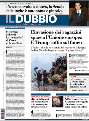 Prima pagina Il Dubbio di oggi - Quotidiano nazionale