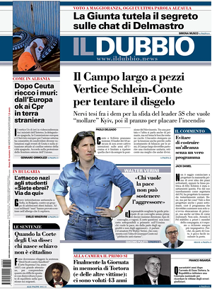 Prima pagina Il Dubbio di oggi - Quotidiano nazionale