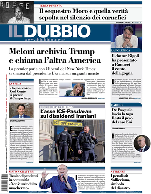 Prima pagina Il Dubbio di oggi - Quotidiano nazionale