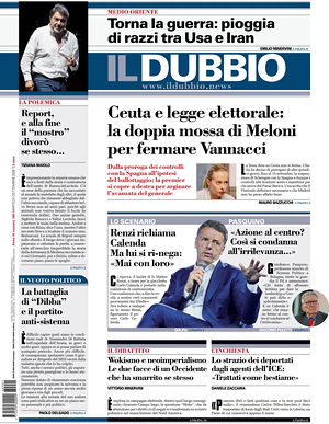 Il Dubbio prima pagina