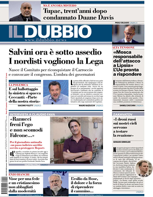 Prima pagina Il Dubbio di oggi - Quotidiano nazionale