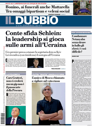 Prima pagina Il Dubbio di oggi - Quotidiano nazionale