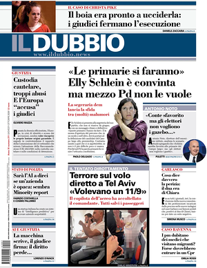 Prima pagina Il Dubbio di oggi - Quotidiano nazionale