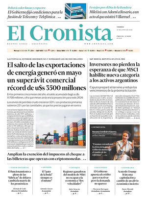 Tapa El Cronista de hoy - Diario economía