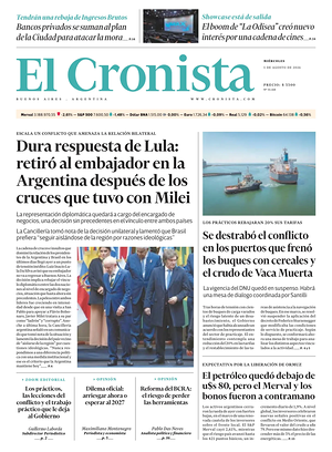Tapa El Cronista de hoy - Diario economía