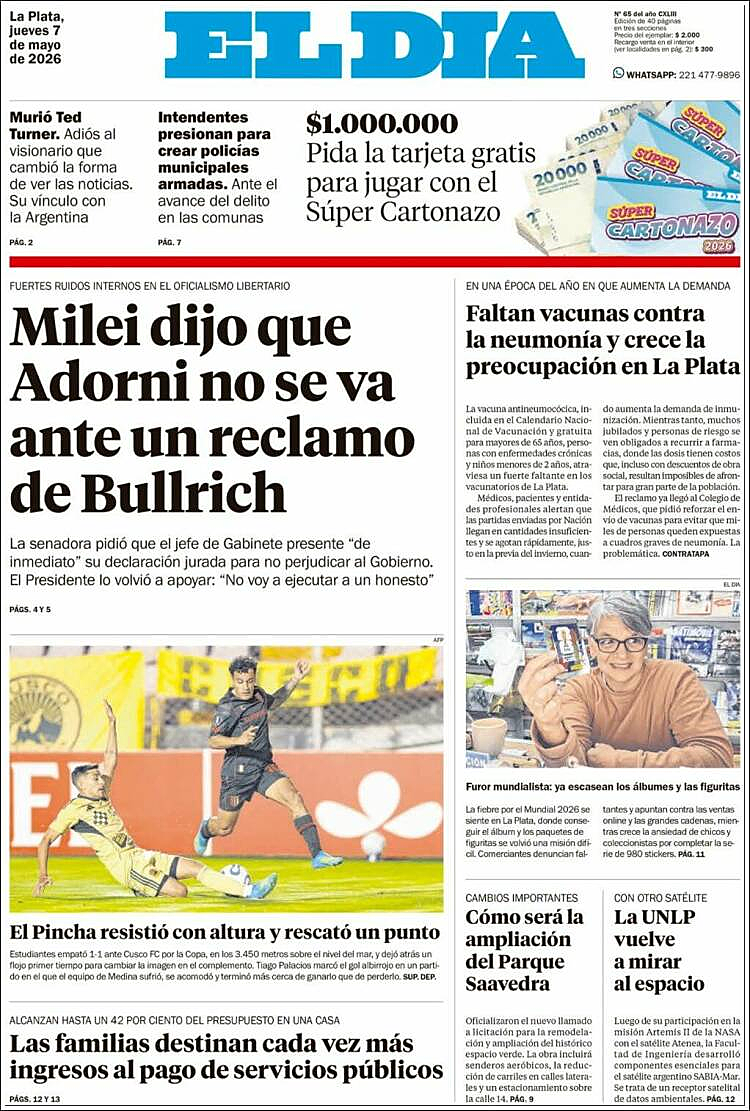 Tapa de El Día de hoy