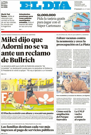 Tapa El Día de hoy - Diario regionales