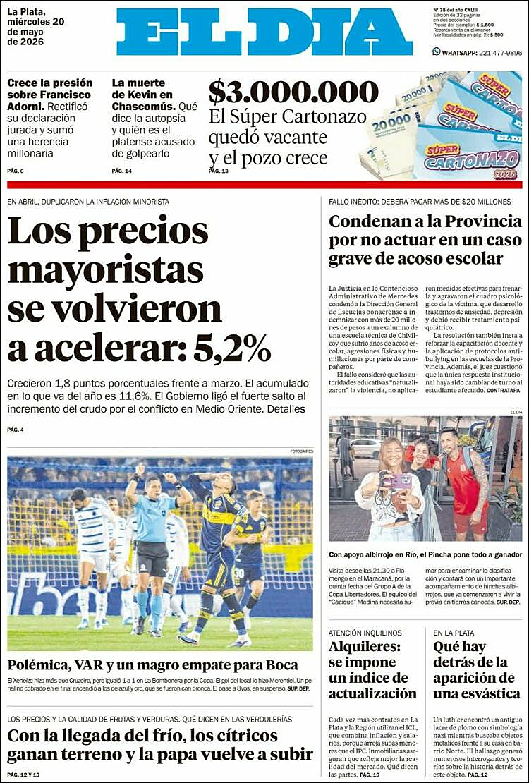 Tapa de El Día de hoy