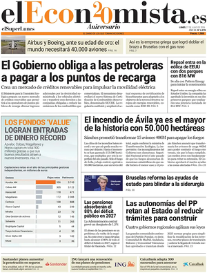 Prima pagina El Economista di oggi - Quotidiano finanza