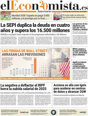 Prima pagina El Economista di oggi - Quotidiano finanza