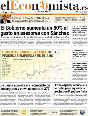 Prima pagina El Economista di oggi - Quotidiano finanza