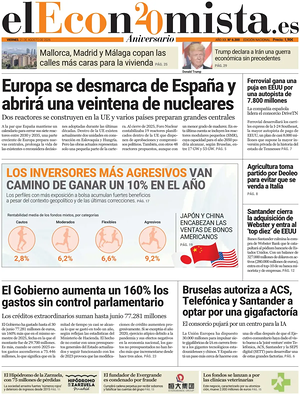 Prima pagina El Economista di oggi - Quotidiano finanza