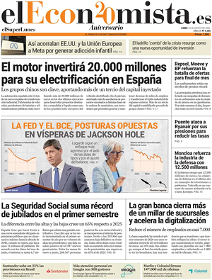 Prima pagina El Economista di oggi - Quotidiano finanza