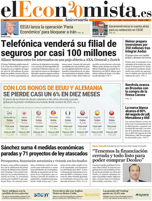 Prima pagina El Economista di oggi - Quotidiano finanza