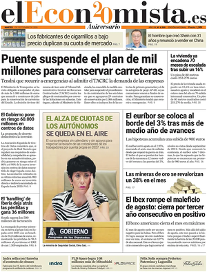 Prima pagina El Economista di oggi - Quotidiano finanza