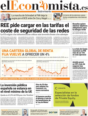 Prima pagina El Economista di oggi - Quotidiano finanza