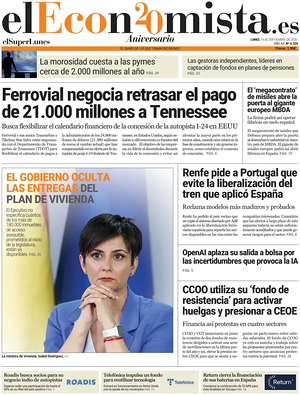 Prima pagina El Economista di oggi - Quotidiano finanza
