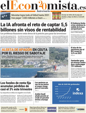 Prima pagina El Economista di oggi - Quotidiano finanza