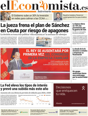 Prima pagina El Economista di oggi - Quotidiano finanza