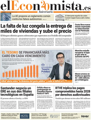 Prima pagina El Economista di oggi - Quotidiano finanza
