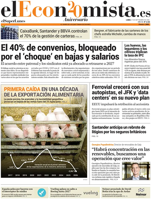 Prima pagina El Economista di oggi - Quotidiano finanza