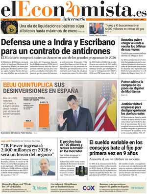 Prima pagina El Economista di oggi - Quotidiano finanza