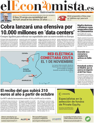 Prima pagina El Economista di oggi - Quotidiano finanza