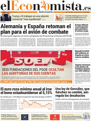 Prima pagina El Economista di oggi - Quotidiano finanza