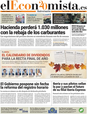 Prima pagina El Economista di oggi - Quotidiano finanza
