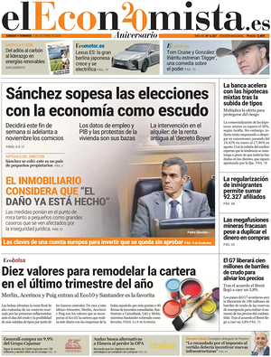 Prima pagina El Economista di oggi - Quotidiano finanza