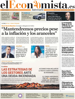 Prima pagina El Economista di oggi - Quotidiano finanza