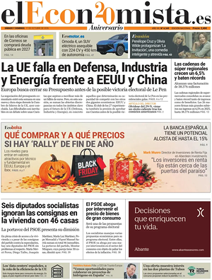Prima pagina El Economista di oggi - Quotidiano finanza