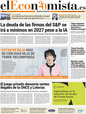 Prima pagina El Economista di oggi - Quotidiano finanza