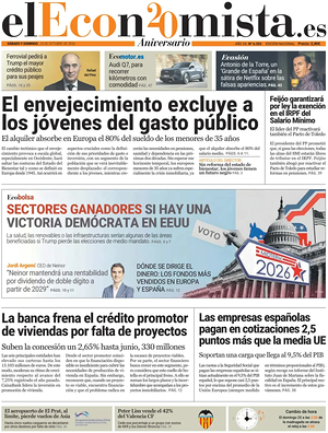 Prima pagina El Economista di oggi - Quotidiano finanza