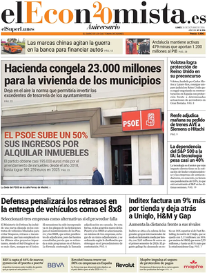 Prima pagina El Economista di oggi - Quotidiano finanza
